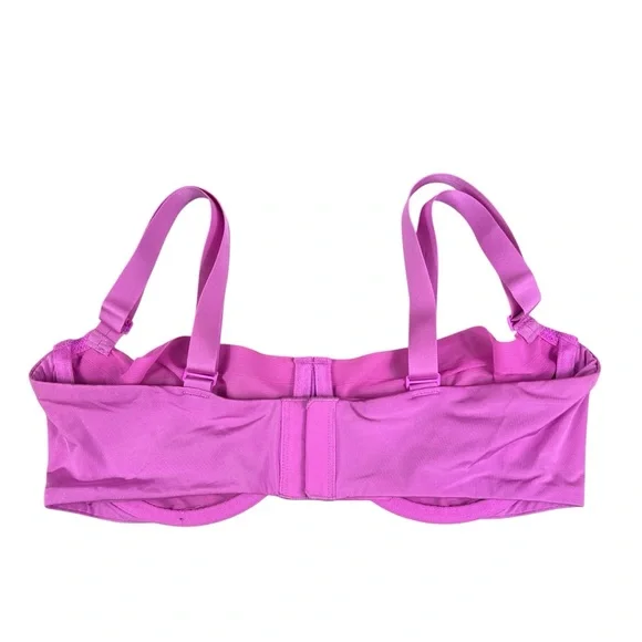 SKIMS Pink No Show Unlined Balconette Seamless Sheer Mesh Bra Size 34C - Picture 3 of 8